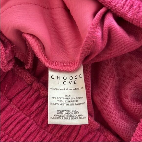 NWT Generation Love Ivy Velour Joggers in Hot Pink Size S - Picture 9 of 12